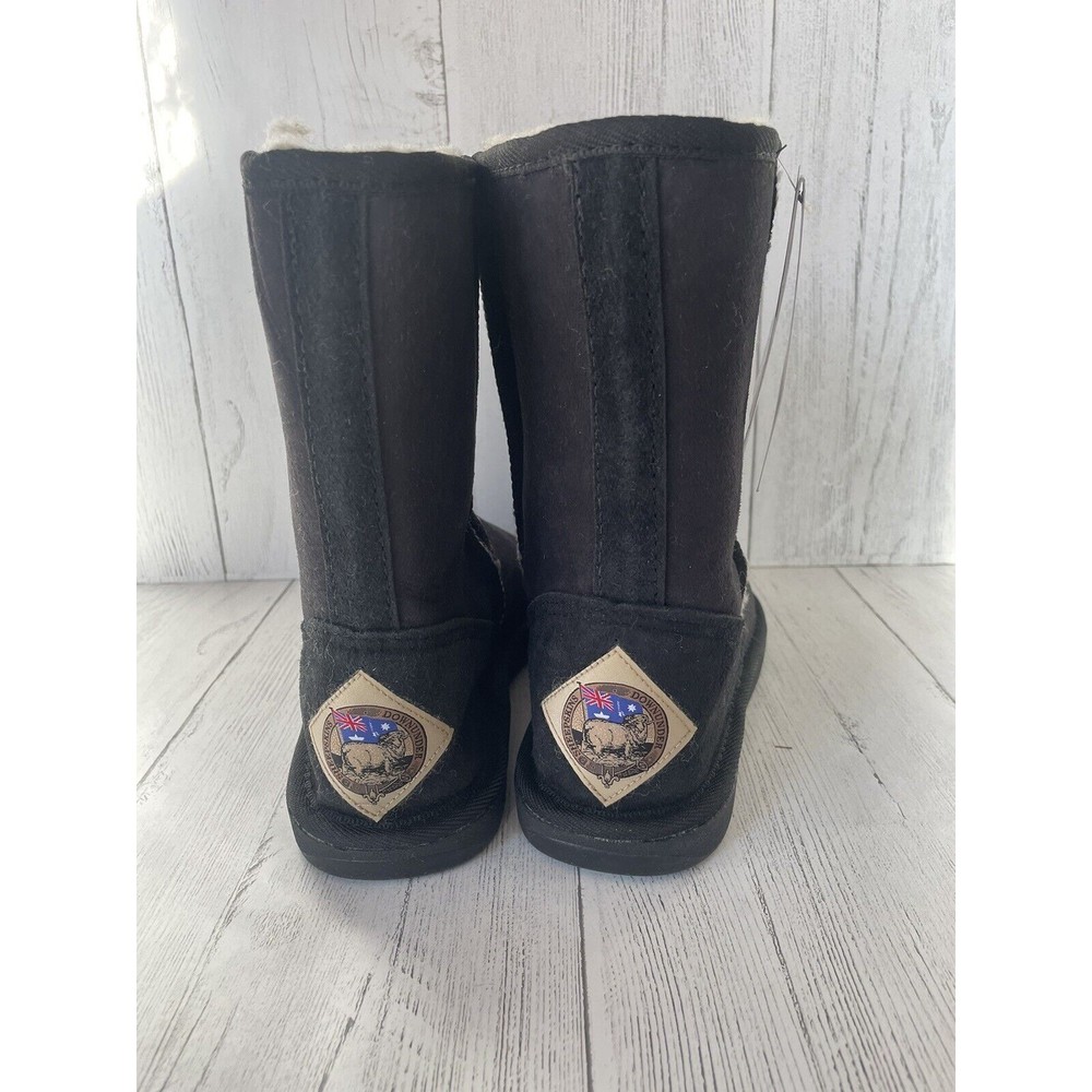 NWT SHEEPSKINS DOWNUNDER Tidal 3/4 Black sheepskin Boots